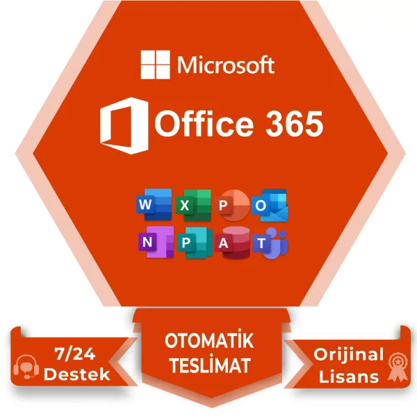 Microsoft 365 Lisans 1 Yıllık 5 Kullanıcı